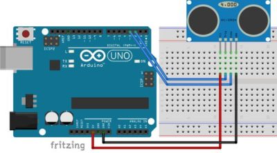 Vue prototypage du montage de mesure de distances