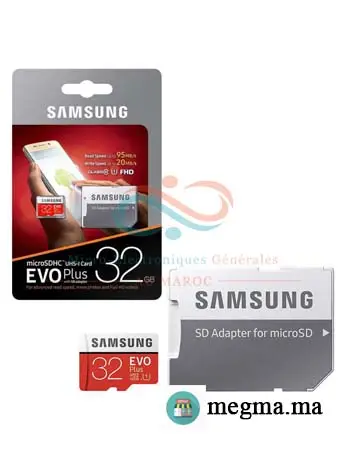 CARTE MÉMOIRE SD 32 GO SAMSUNG EVO PLUS