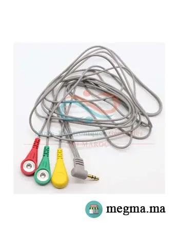 Câble ECG-ECG-EMG 3 fils Jack 3.5 mm Câble ECG-ECG-EMG 3 fils Jack 3.5 mm