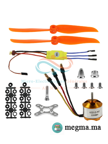 Kit Drone Moteur brushless 2200KV + ESC 30A + Hélice