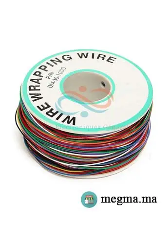 280m 8Fils 30AWG Rouleau de Câble Electrique de Cuivre Etamé Isolant en PVC PN B-30-1000