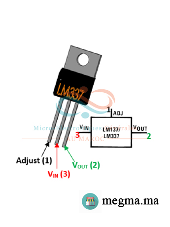 LM337 Régulateur de Tension Négative Ajustable