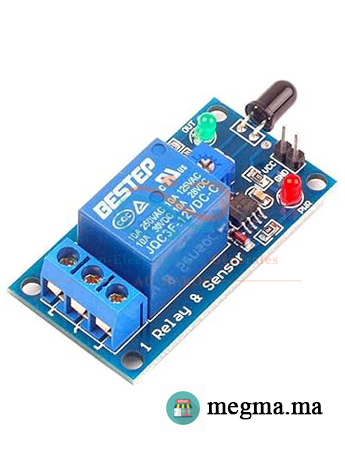 Module capteur de détection de flamme avec relai 5V DC Module capteur de détection de flamme avec relai 5V DC