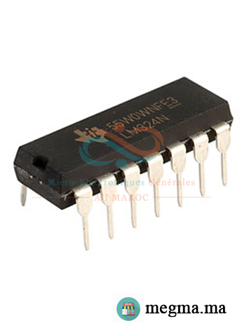 LM324 Texas Instruments Quad Op-Amp DIP-14 LM324 Texas Instruments Quad Op-Amp DIP-14
