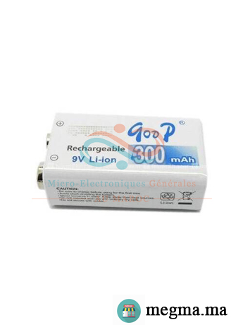 Pile Rechargeable 9V 300mAh