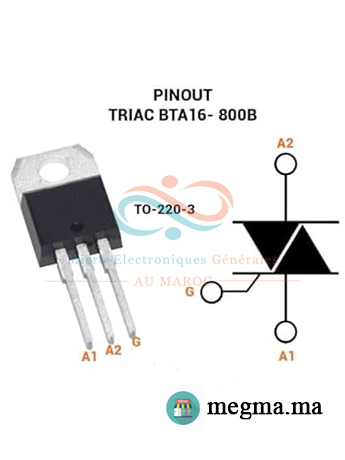 TRIAC BTA16 800V 16A